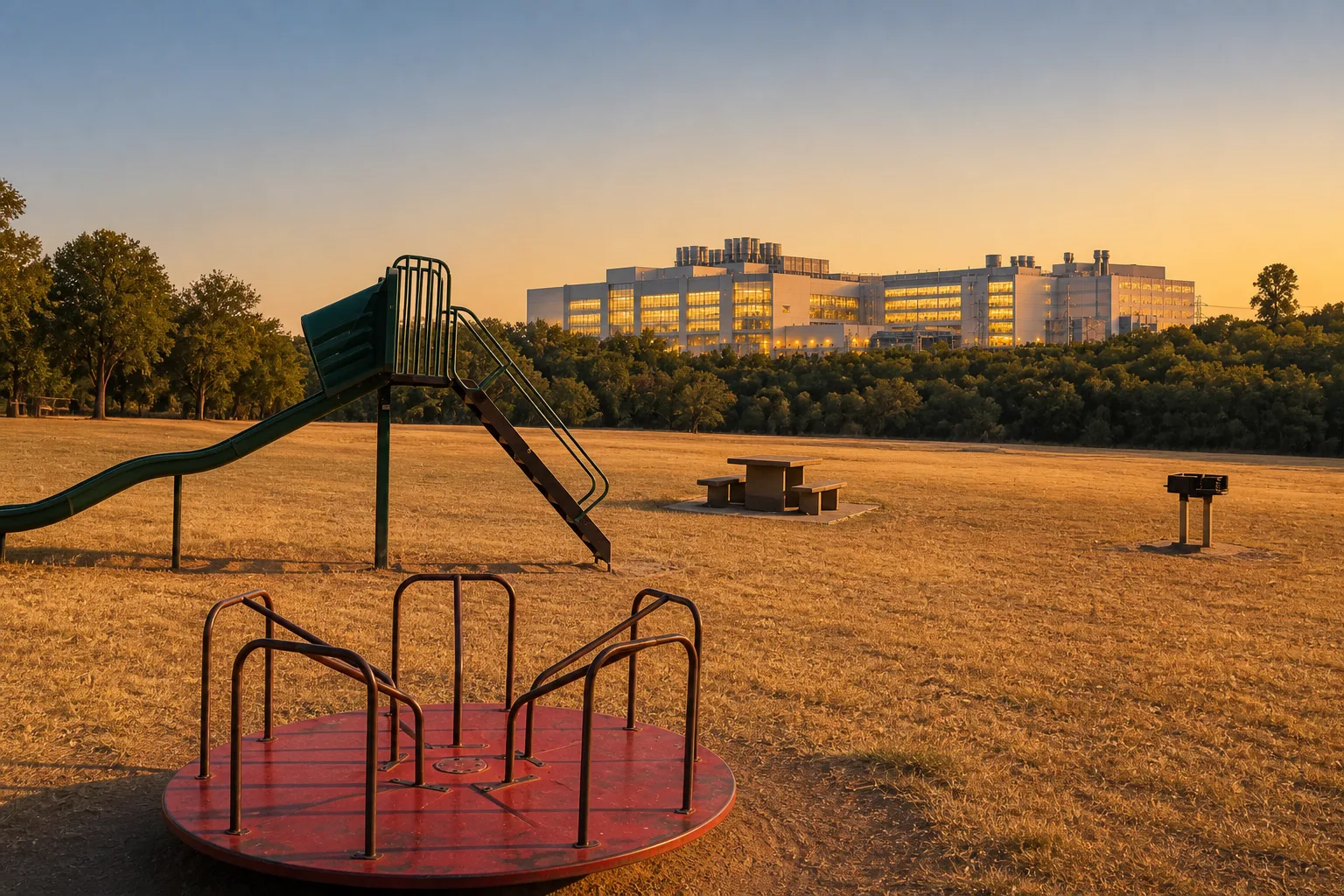Playground, with campus
